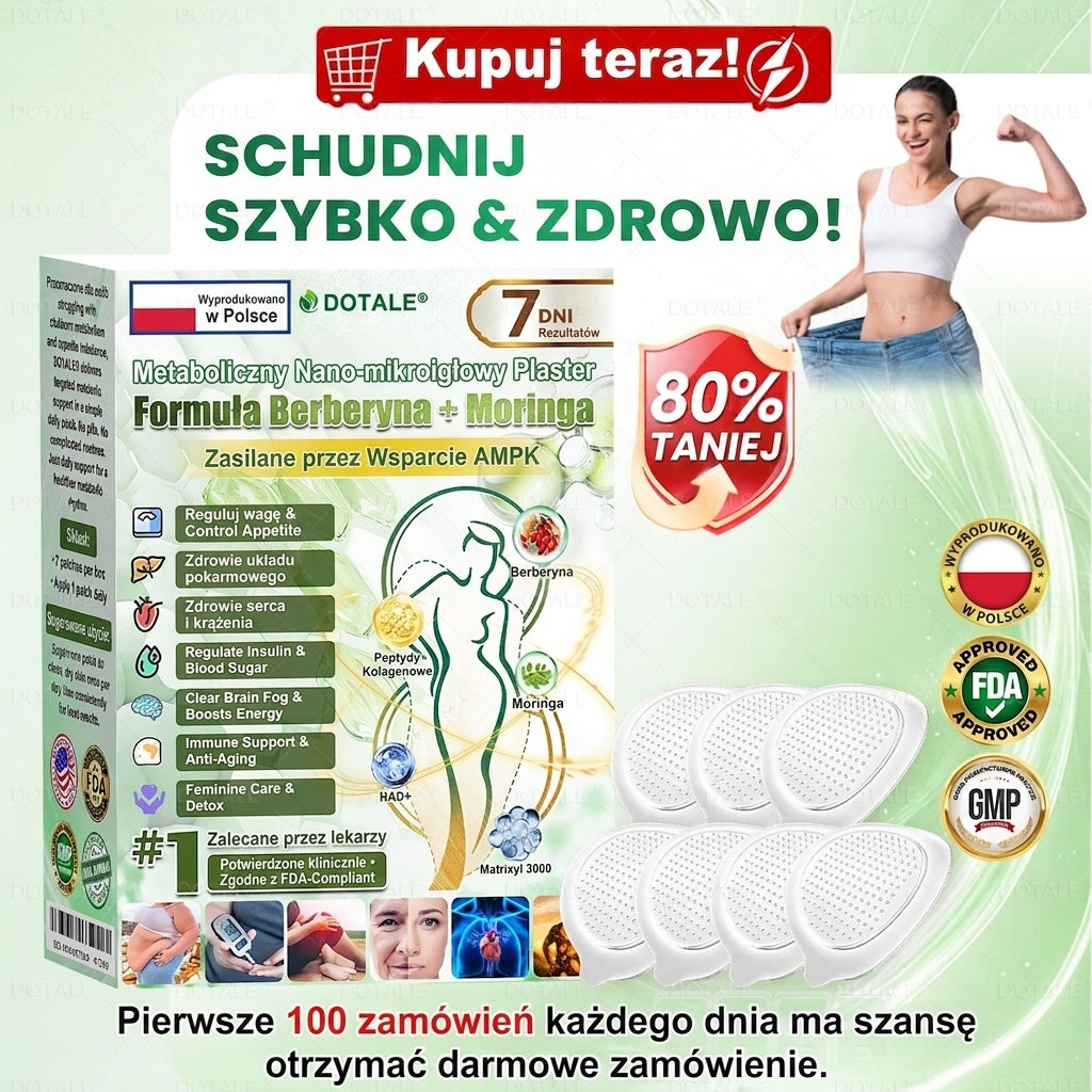 DOTALE® Metabolic Nano Microneedle Patch 🇺🇸 (Tylko raz dziennie, widoczne zmiany po 7 dniach)