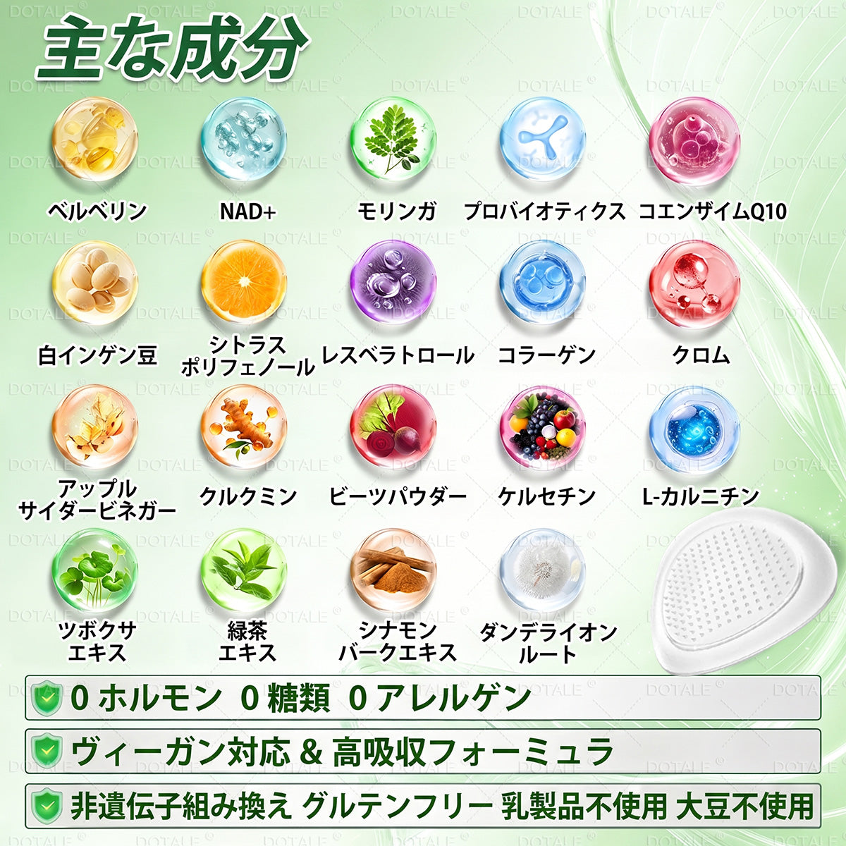 内臓脂肪対策サポート 👨‍⚕️👩‍⚕️DOTALE®＆NAD+ 8-in-1 ナノ強化フォーミュラ — 肥満、肌のたるみ、糖尿病、睡眠時無呼吸症候群、関節の悩み、その他健康上の懸念にアプローチ🛍️